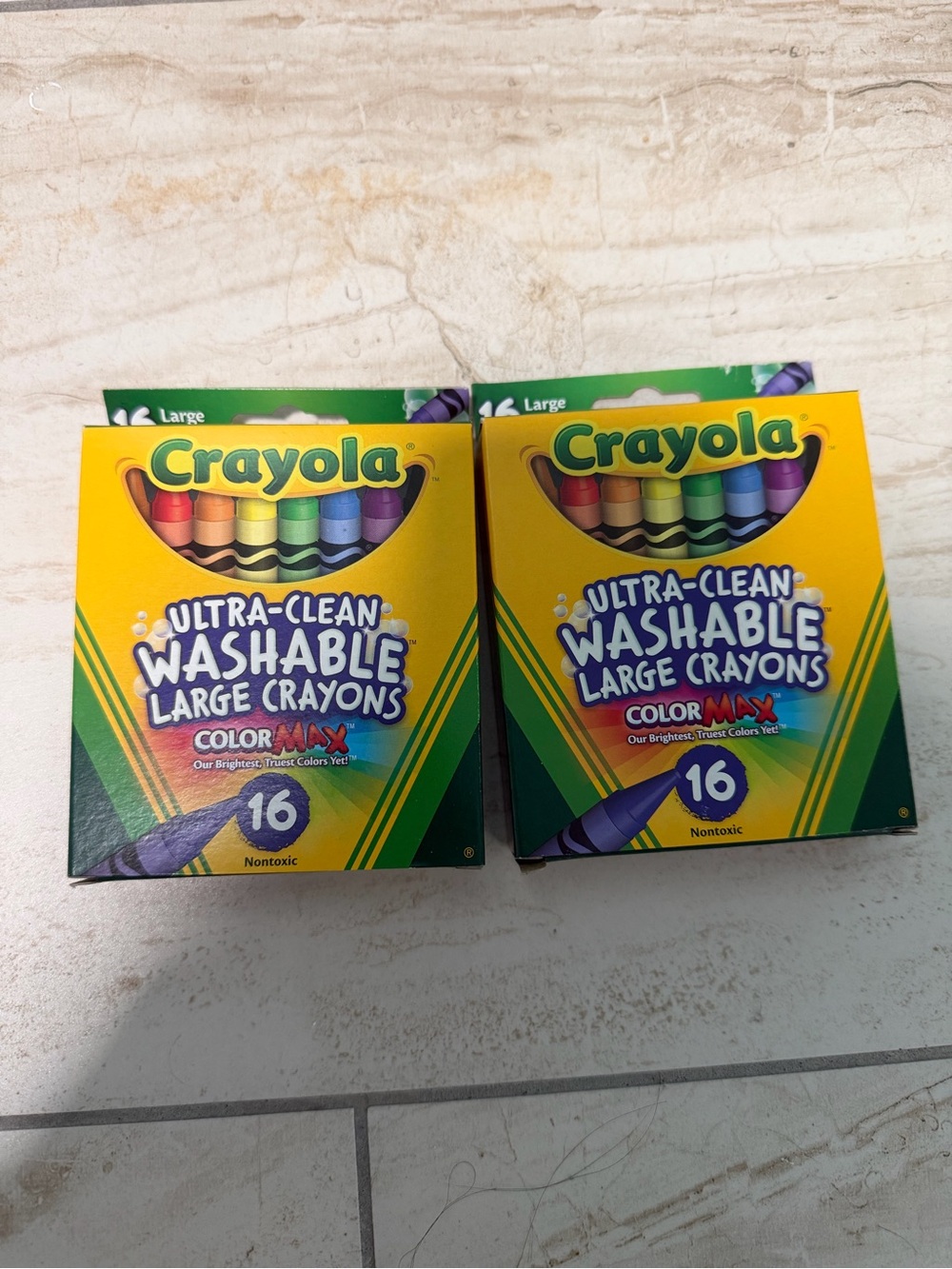 Crayola Ultra-Clean Washable Large Crayons - Multi Color Pack (16, 2 Boxes)